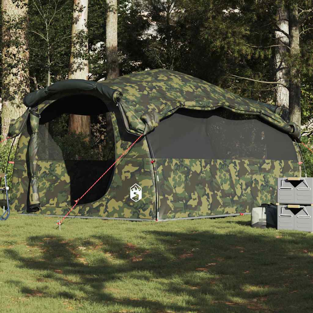 Tenda Familiare a Tunnel per 6 Persone Mimetica Resistente all'acqua