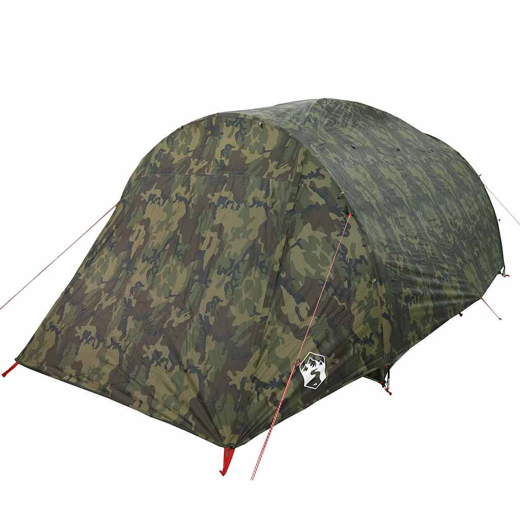Tenda Familiare a Tunnel per 6 Persone Mimetica Resistente all'acqua