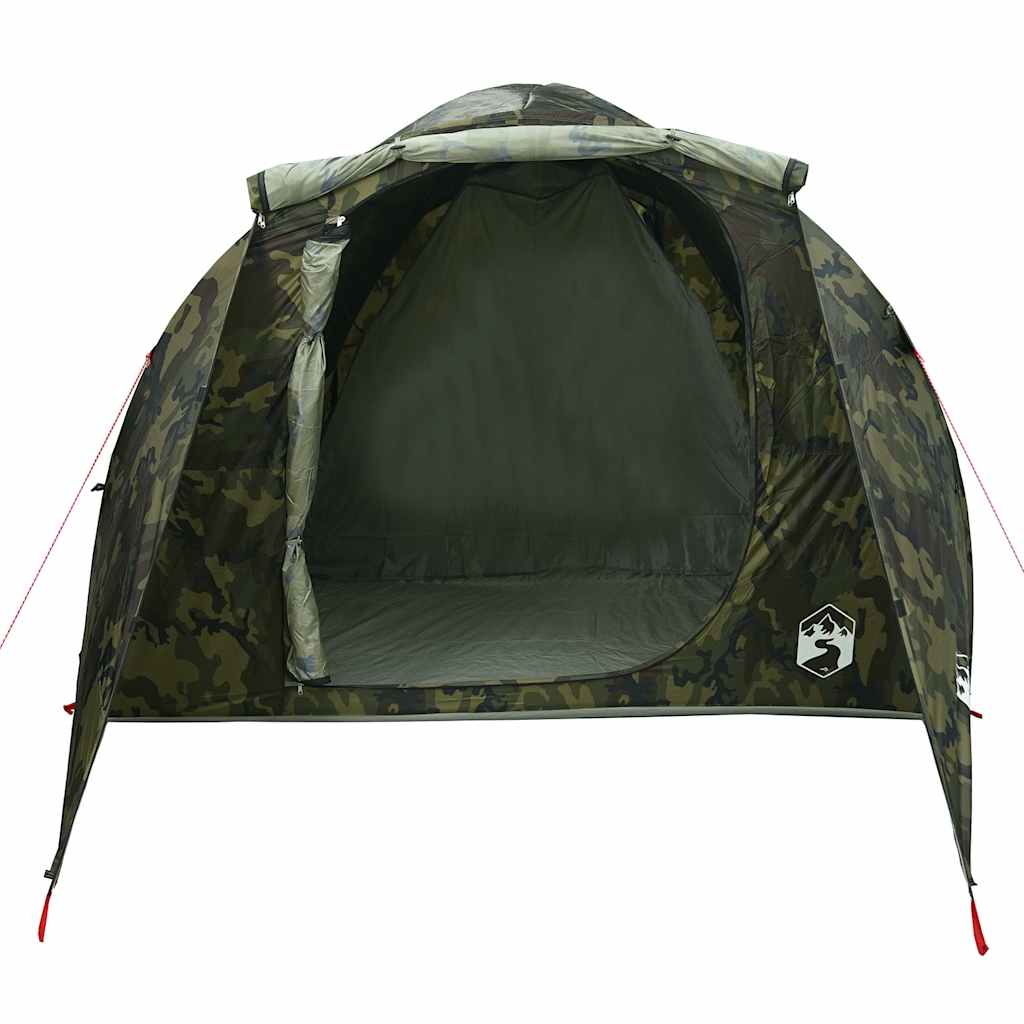 Tenda Familiare a Tunnel per 6 Persone Mimetica Resistente all'acqua
