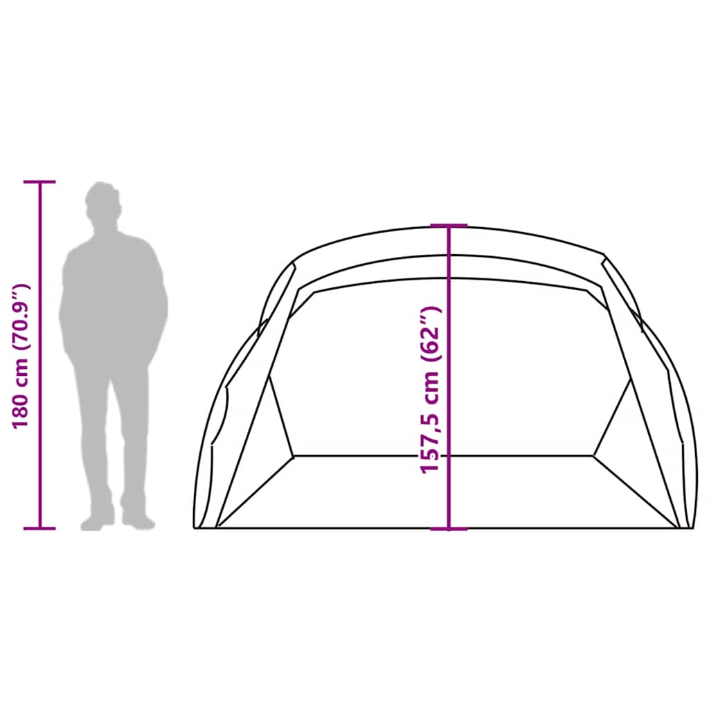 Tenda da Spiaggia 2 Persone Verde Mare Impermeabile