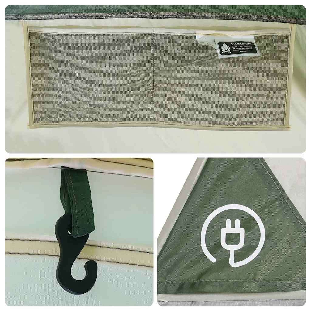 Tenda da Campeggio con Portico a Cupola 5 Persone Impermeabile