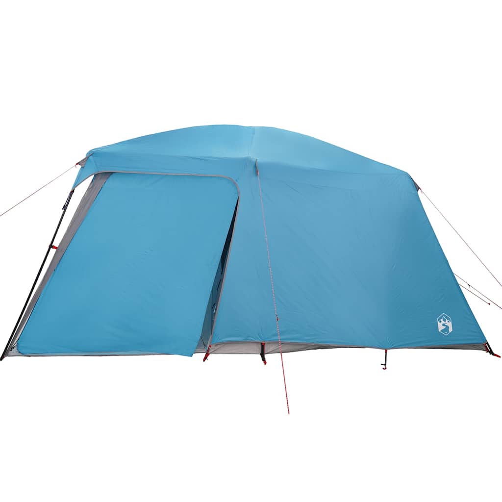 Tenda da Campeggio con Portico Cupola 5Persone Blu Impermeabile