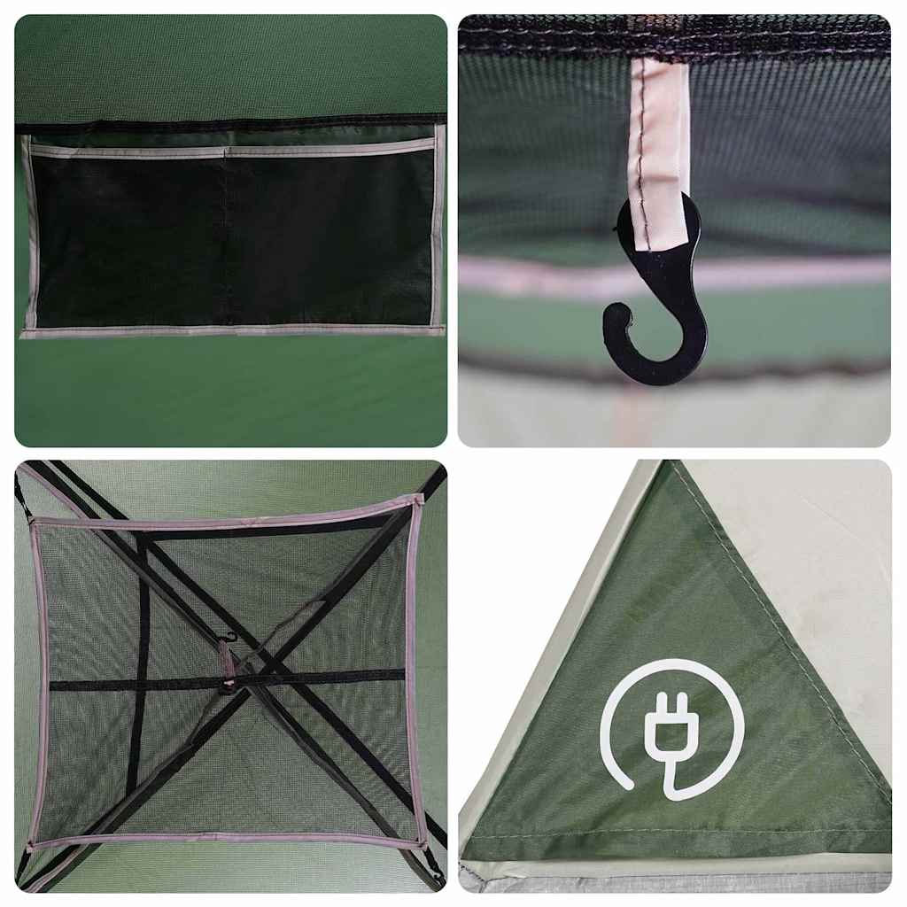 Tenda da Campeggio per 5 Persone Verde Impermeabile