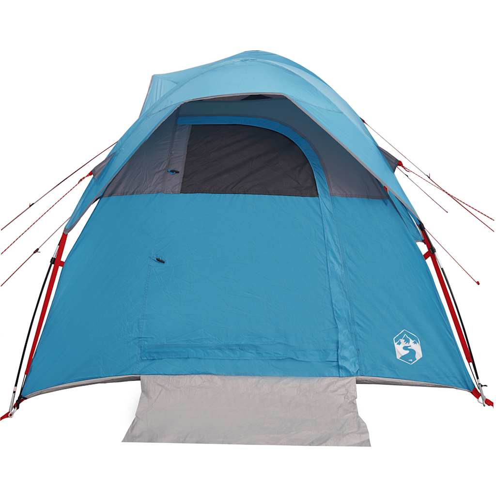 Tenda da Campeggio per 5 Persone Blu Impermeabile