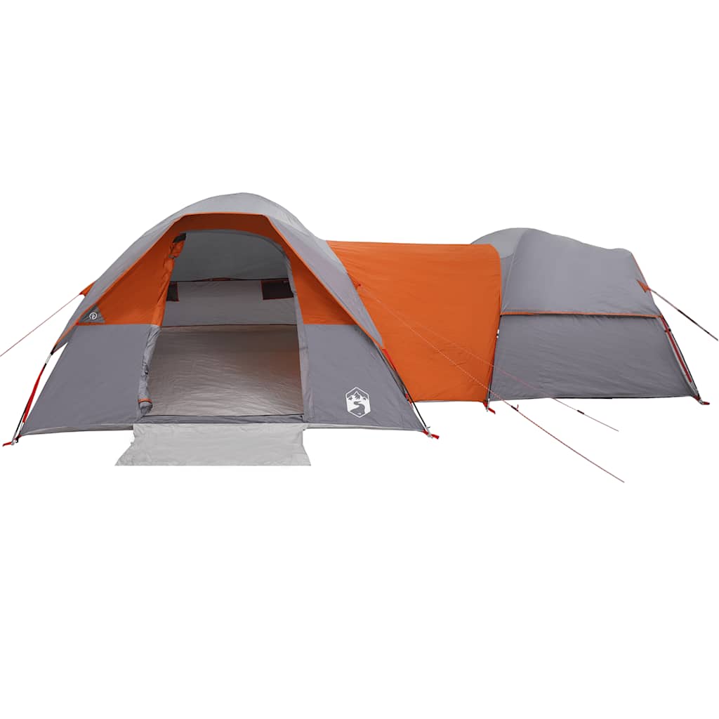 Tenda da Campeggio 5 Persone Grigio e Arancione Impermeabile