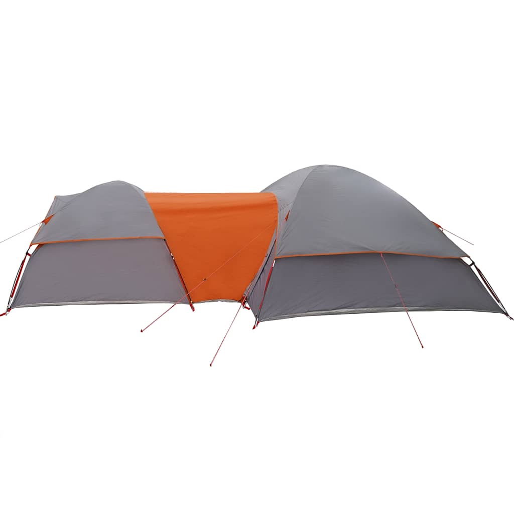 Tenda da Campeggio 5 Persone Grigio e Arancione Impermeabile