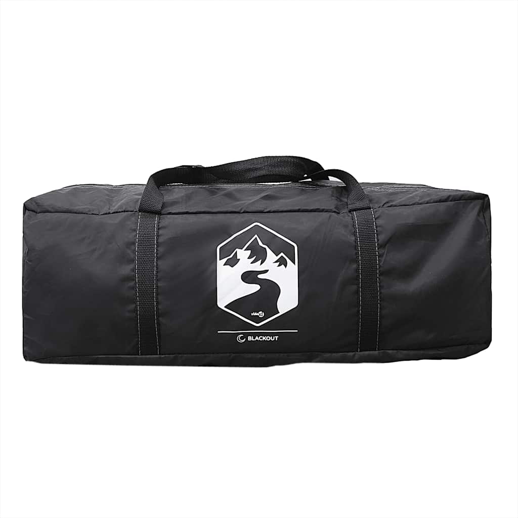 Tenda Campeggio 5 Persone Bianca Tessuto Oscurante Impermeabile
