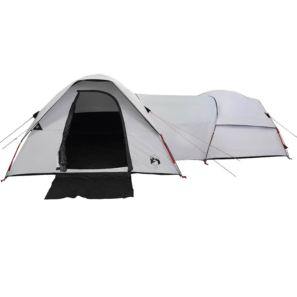 Tenda Campeggio 5 Persone Bianca Tessuto Oscurante Impermeabile