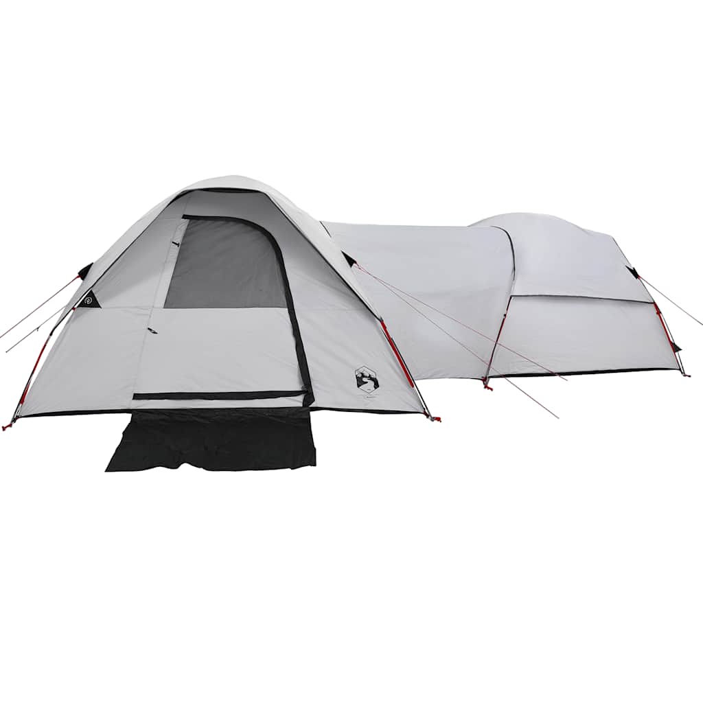Tenda Campeggio 5 Persone Bianca Tessuto Oscurante Impermeabile