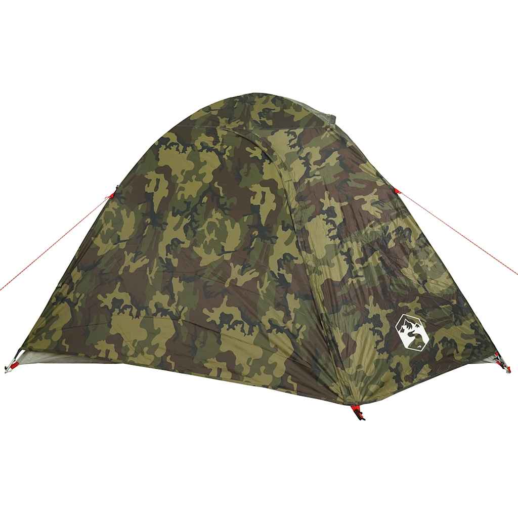 Tenda da Campeggio a Cupola 3 Persone Mimetica Impermeabile