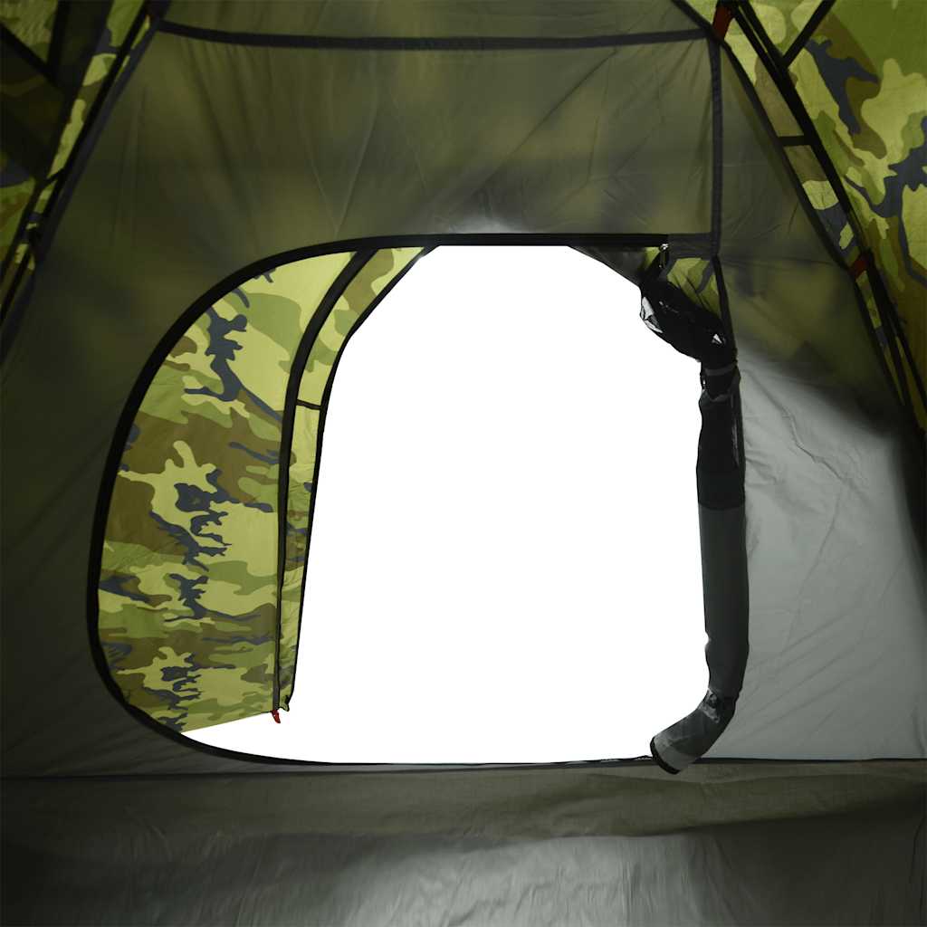 Tenda da Campeggio a Cupola 3 Persone Mimetica Impermeabile