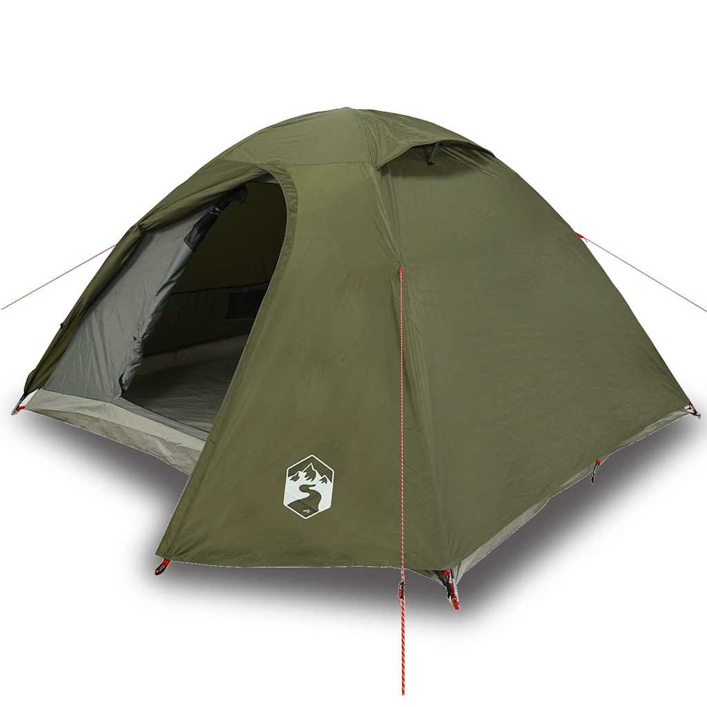 Tenda da Campeggio a Cupola 4 Persone Verde Oliva Impermeabile