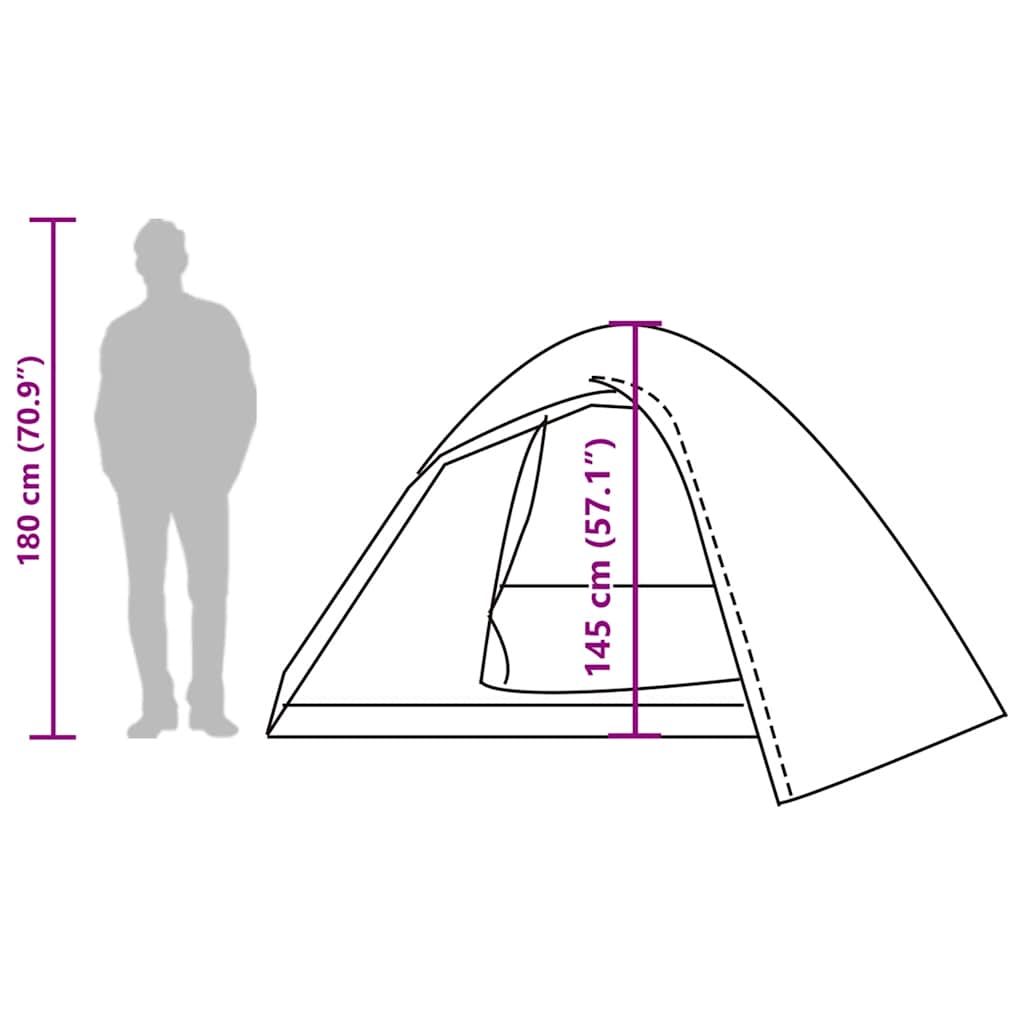 Tenda da Campeggio a Cupola 4 Persone Mimetica Impermeabile