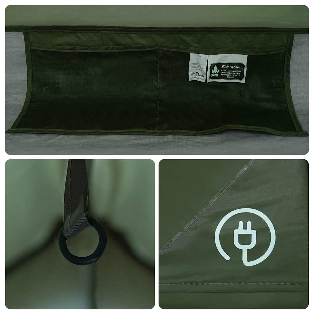 Tenda da Campeggio per 2 Persone Verde Oliva Impermeabile