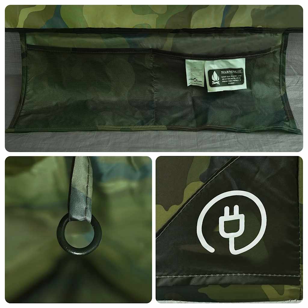 Tenda da Campeggio per 2 Persone Mimetica Impermeabile