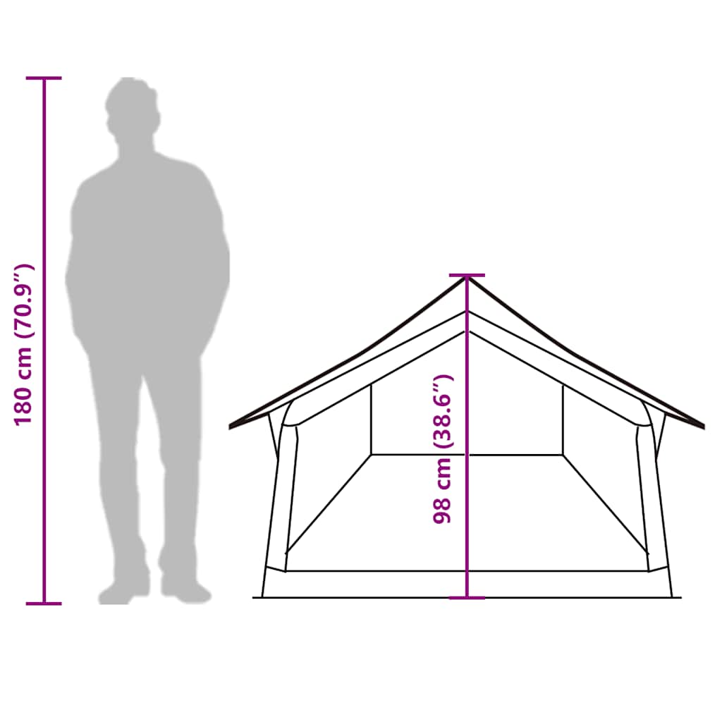 Tenda da Campeggio per 2 Persone Mimetica Impermeabile