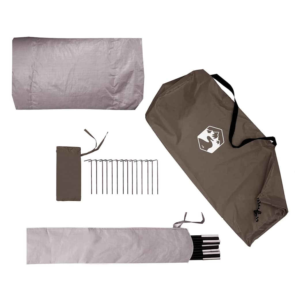 Tenda da Campeggio per 2 Persone Marrone Impermeabile