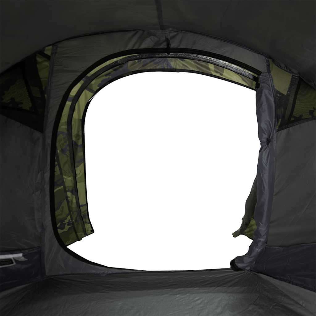 Tenda da Campeggio a Tunnel per 3 Persone Mimetico Impermeabile