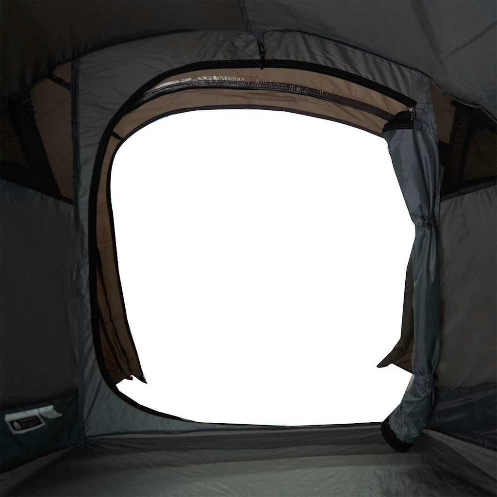 Tenda da Campeggio a Tunnel per 2 Persone Marrone Impermeabile