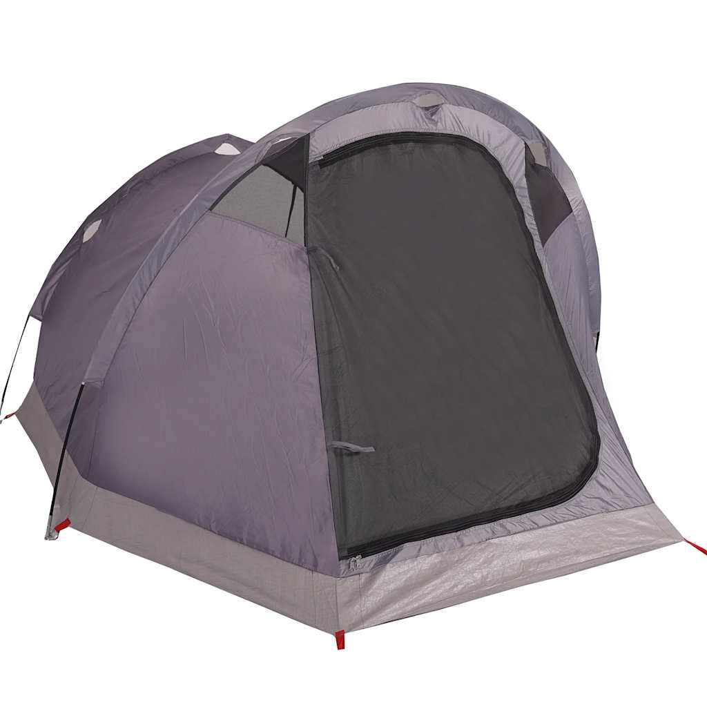 Tenda da Campeggio a Tunnel per 2 Persone Marrone Impermeabile