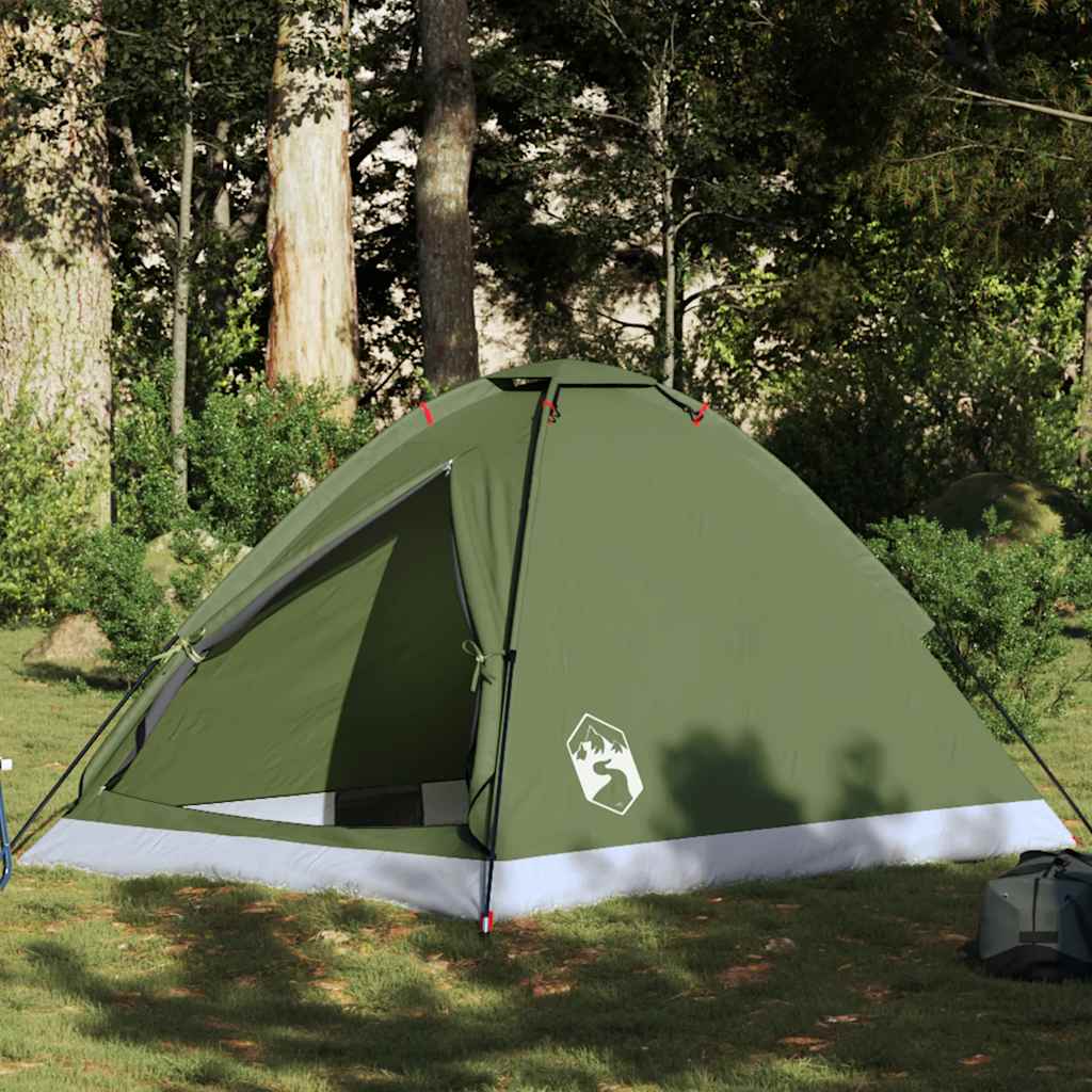Tenda da Campeggio a Cupola 2 Persone Verde Oliva Impermeabile
