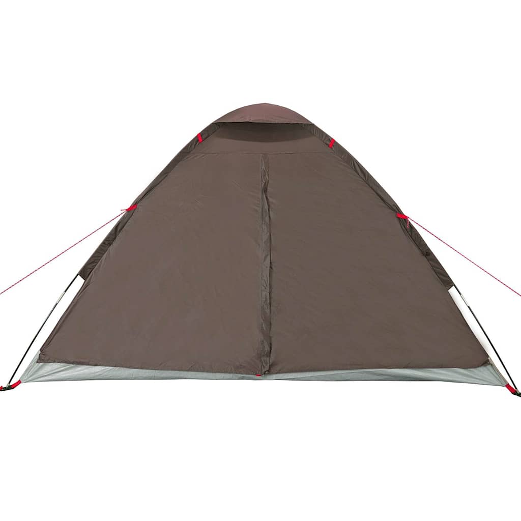 Tenda da Campeggio a Cupola per 4 Persone Marrone Impermeabile
