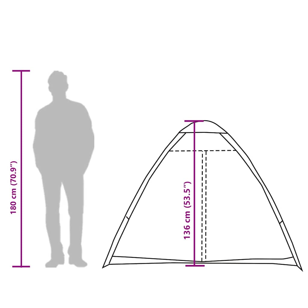 Tenda da Campeggio a Cupola 4 Persone Mimetica Impermeabile