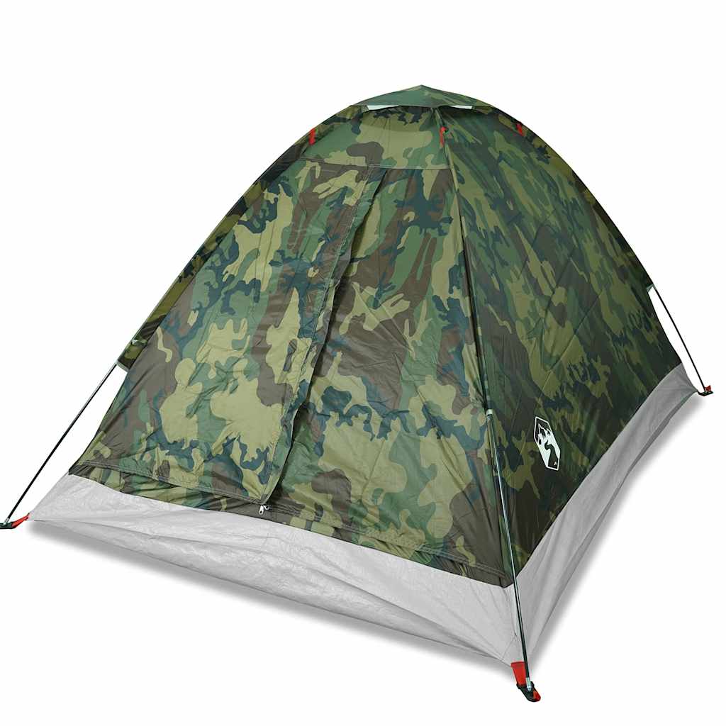 Tenda da Campeggio a Cupola 4 Persone Mimetica Impermeabile