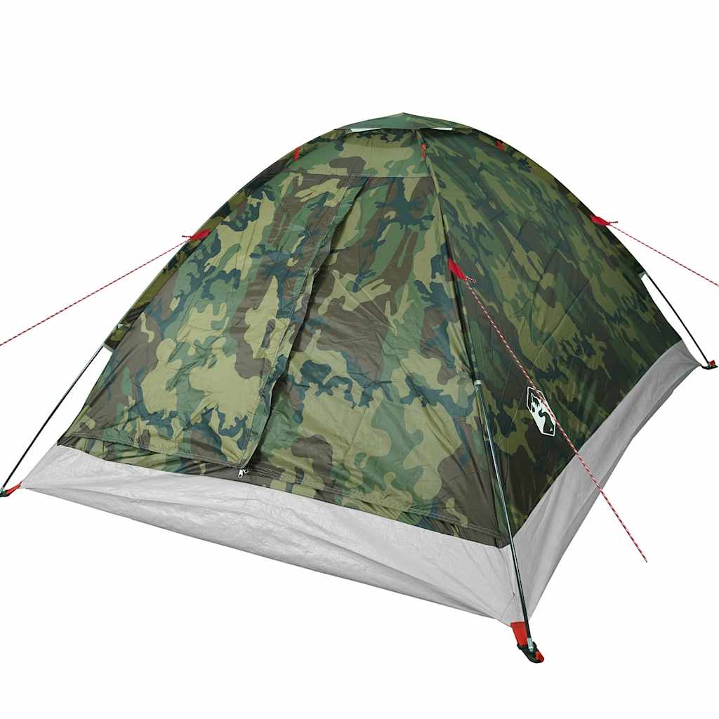 Tenda da Campeggio a Cupola 4 Persone Mimetica Impermeabile