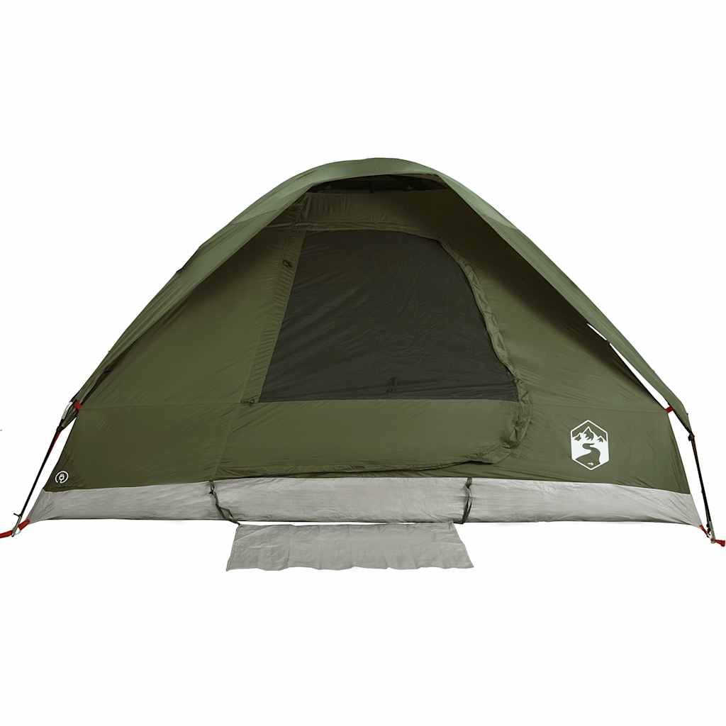 Tenda da Campeggio a Cupola 2 Persone Verde Oliva Impermeabile