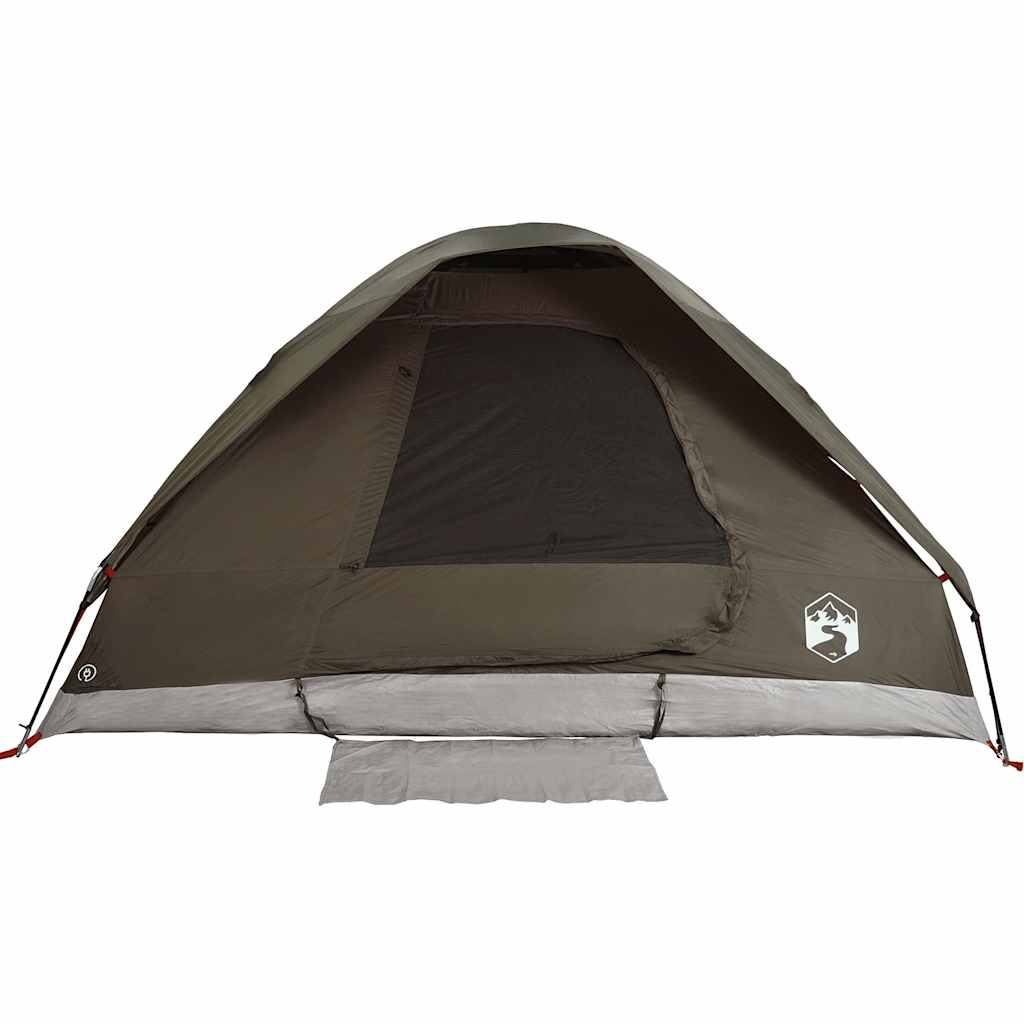 Tenda da Campeggio a Cupola per 2 Persone Marrone Impermeabile