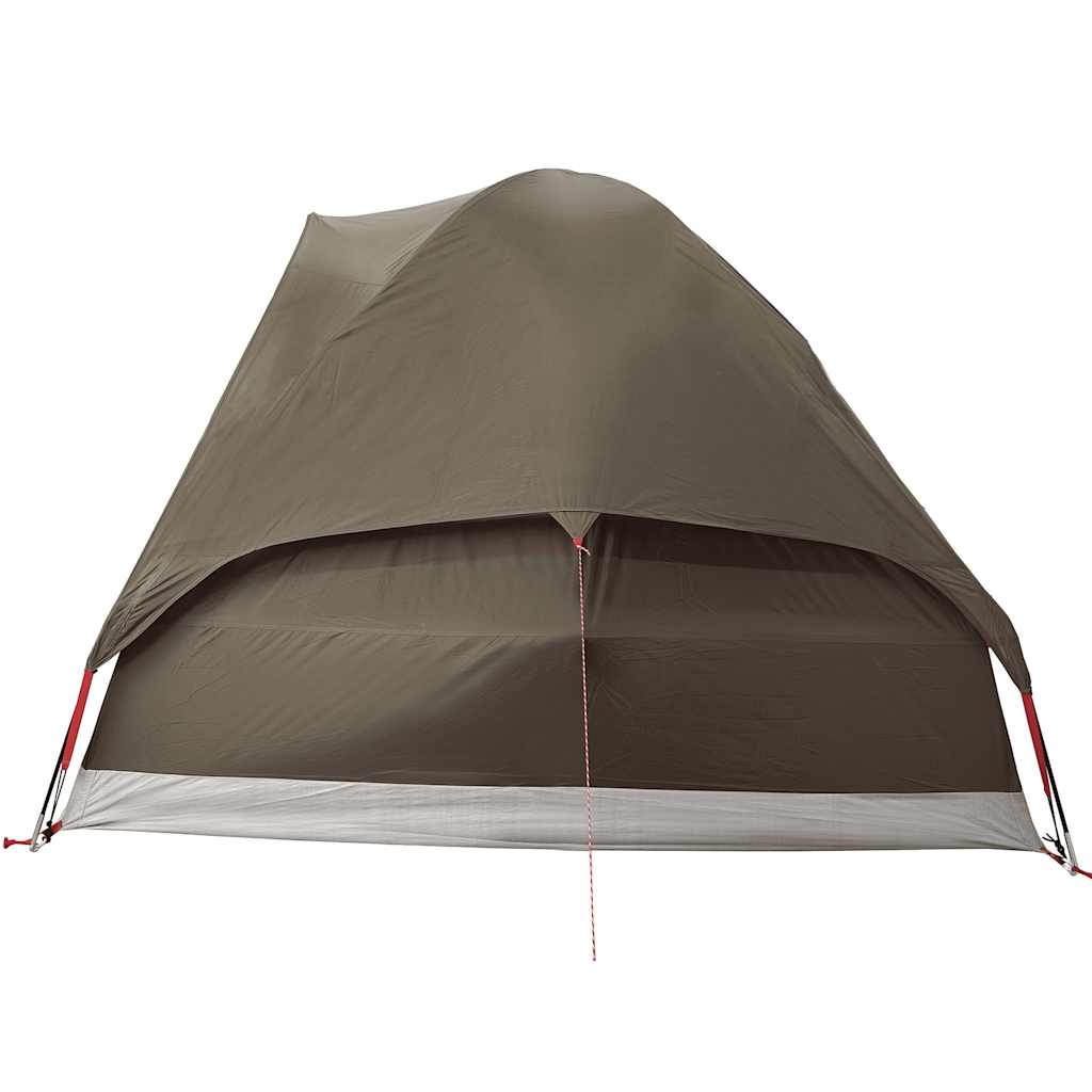Tenda da Campeggio a Cupola per 2 Persone Marrone Impermeabile