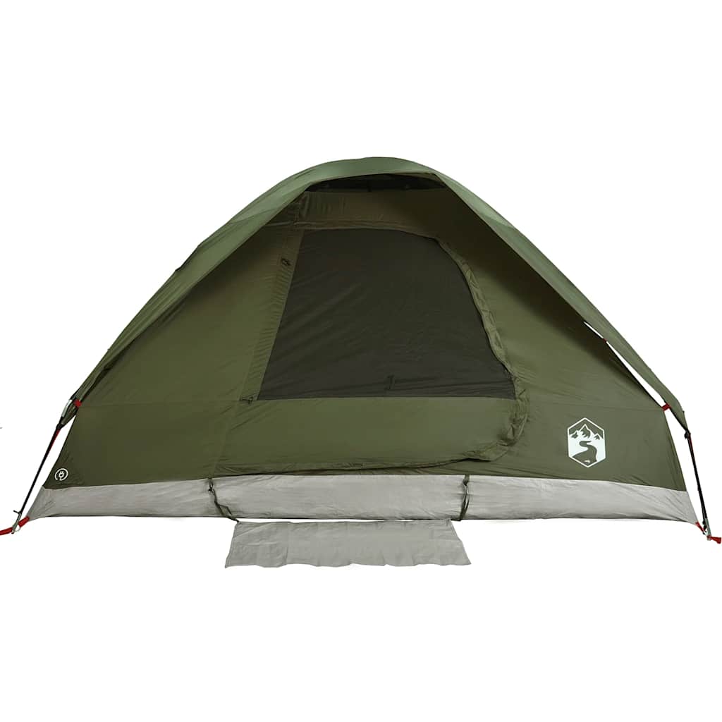 Tenda Familiare a Cupola 6 Persone Verde Oliva Impermeabile