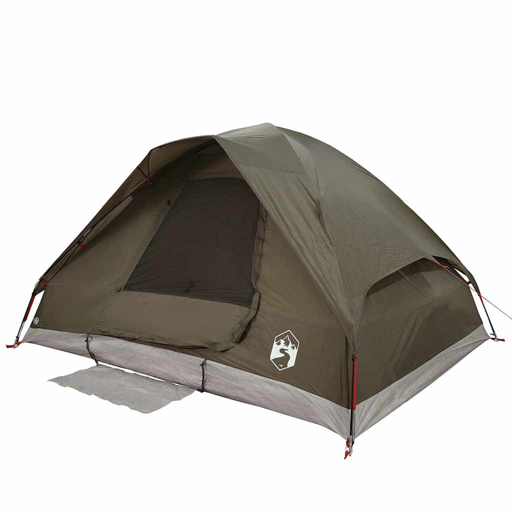 Tenda da Campeggio a Cupola per 6 Persone Marrone Impermeabile
