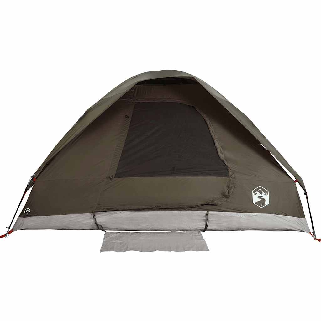Tenda da Campeggio a Cupola per 6 Persone Marrone Impermeabile
