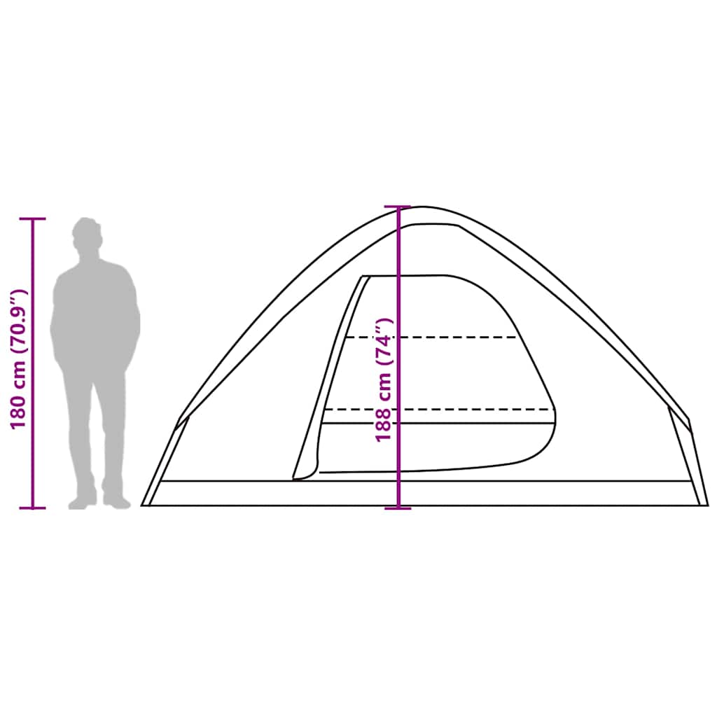 Tenda da Campeggio a Cupola per 6 Persone Mimetica Impermeabile