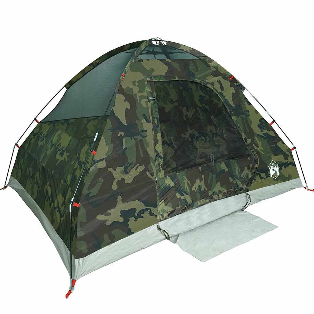 Tenda da Campeggio a Cupola per 6 Persone Mimetica Impermeabile