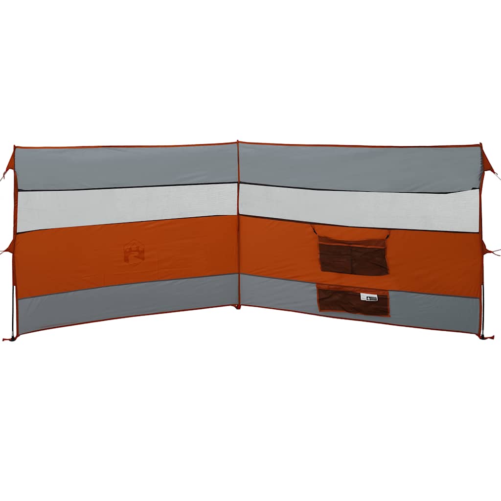 Frangivento Campeggio Grigio Arancione 340x130 cm Impermeabile