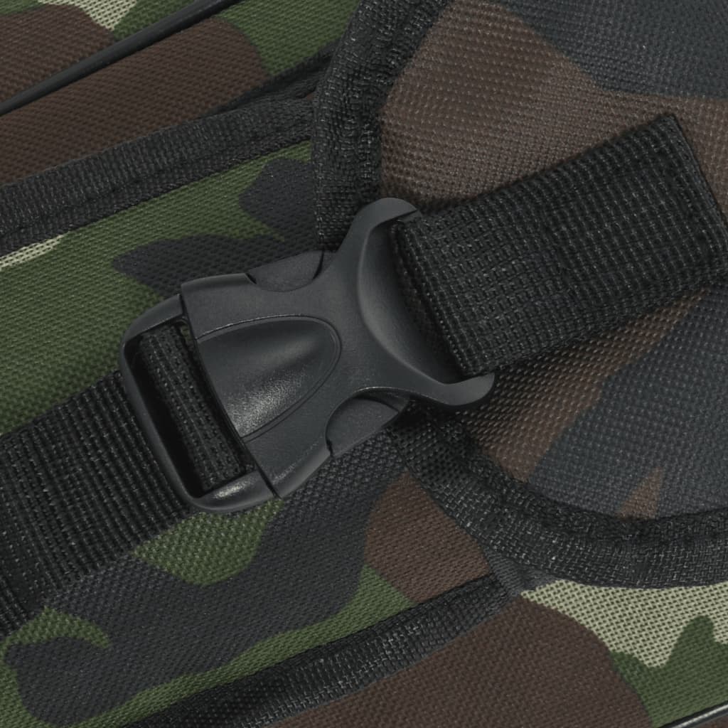 Borsa per Canna da Pesca Verde Mimetico 160 cm Tessuto Oxford