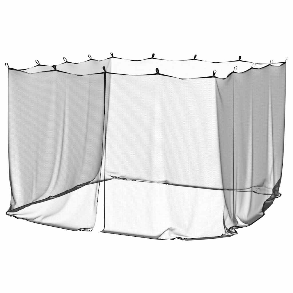 Zanzariera per gazebo Rettangolare 220 mesh Nero Poliestere