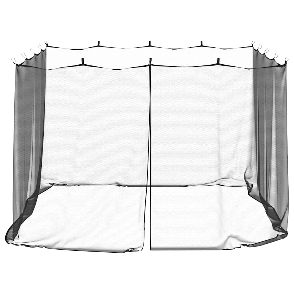 Zanzariera per gazebo Rettangolare 220 mesh Nero Poliestere