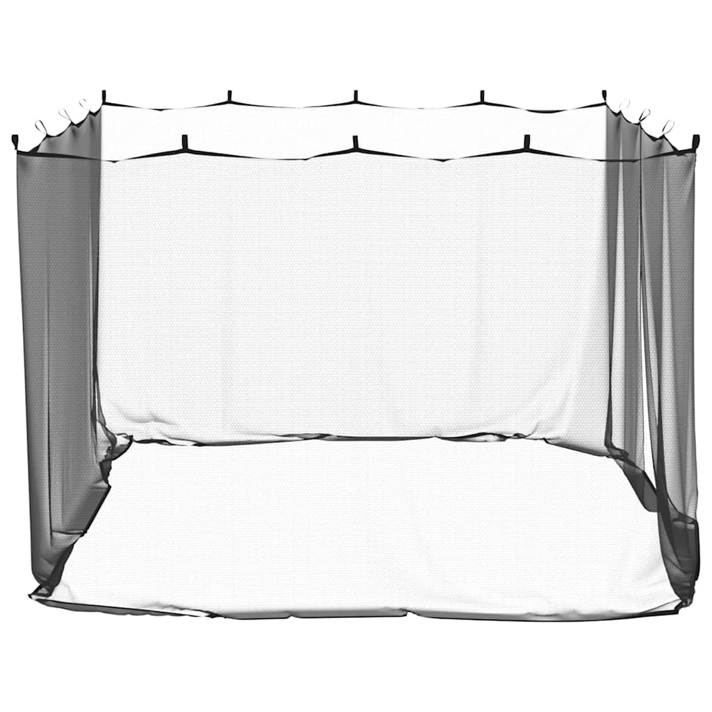 Zanzariera per gazebo Rettangolare 220 mesh Nero Poliestere