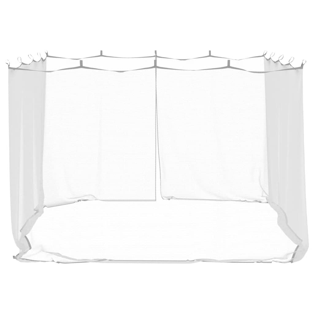 Zanzariera per gazebo Rettangolare 220 mesh Bianco Poliestere