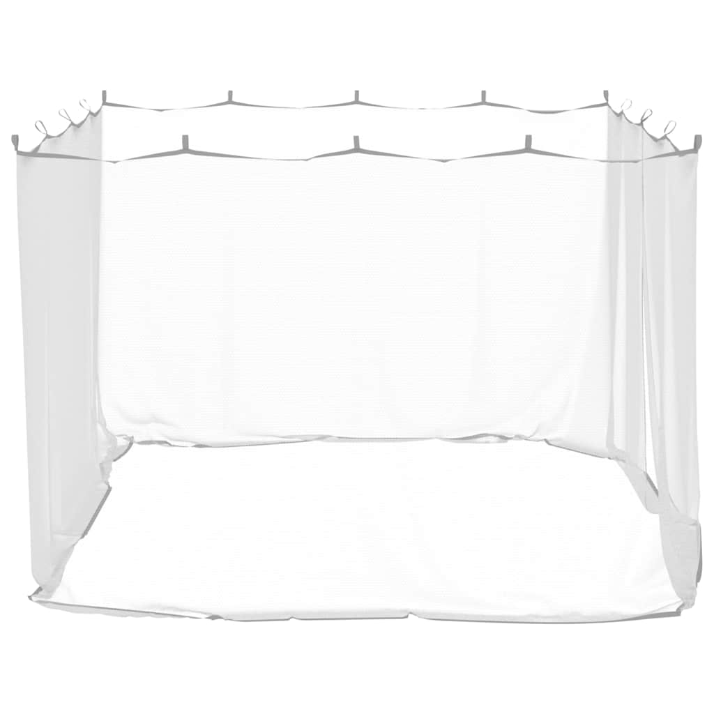 Zanzariera per gazebo Rettangolare 220 mesh Bianco Poliestere