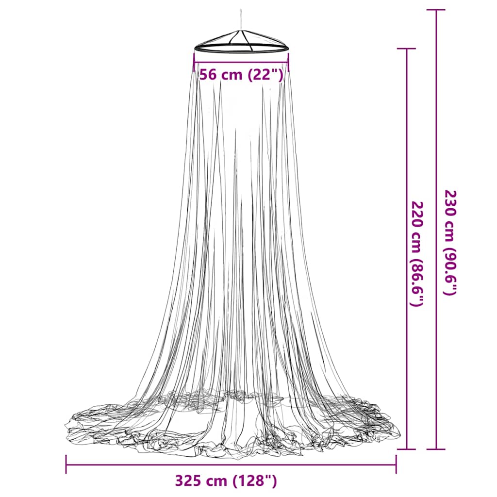 Rete per zanzare per letto Forma A 156 mesh 1020 cm Poliestere