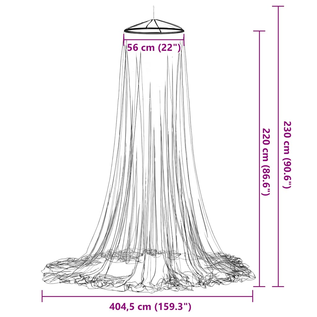 Rete per zanzare per letto Forma A 156 mesh 1270 cm Poliestere