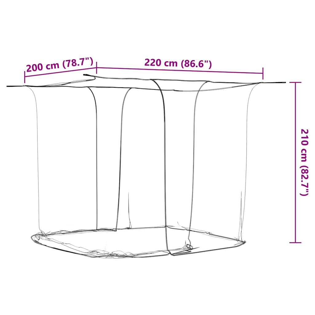 Rete per zanzare per letto Rettangolare 156 mesh Poliestere