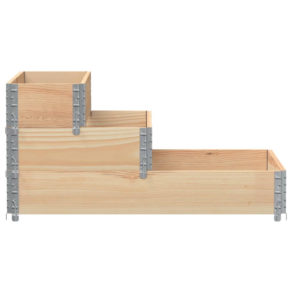Fioriera Rialzata 3 Livelli 120x80 cm Legno Massello di Pino