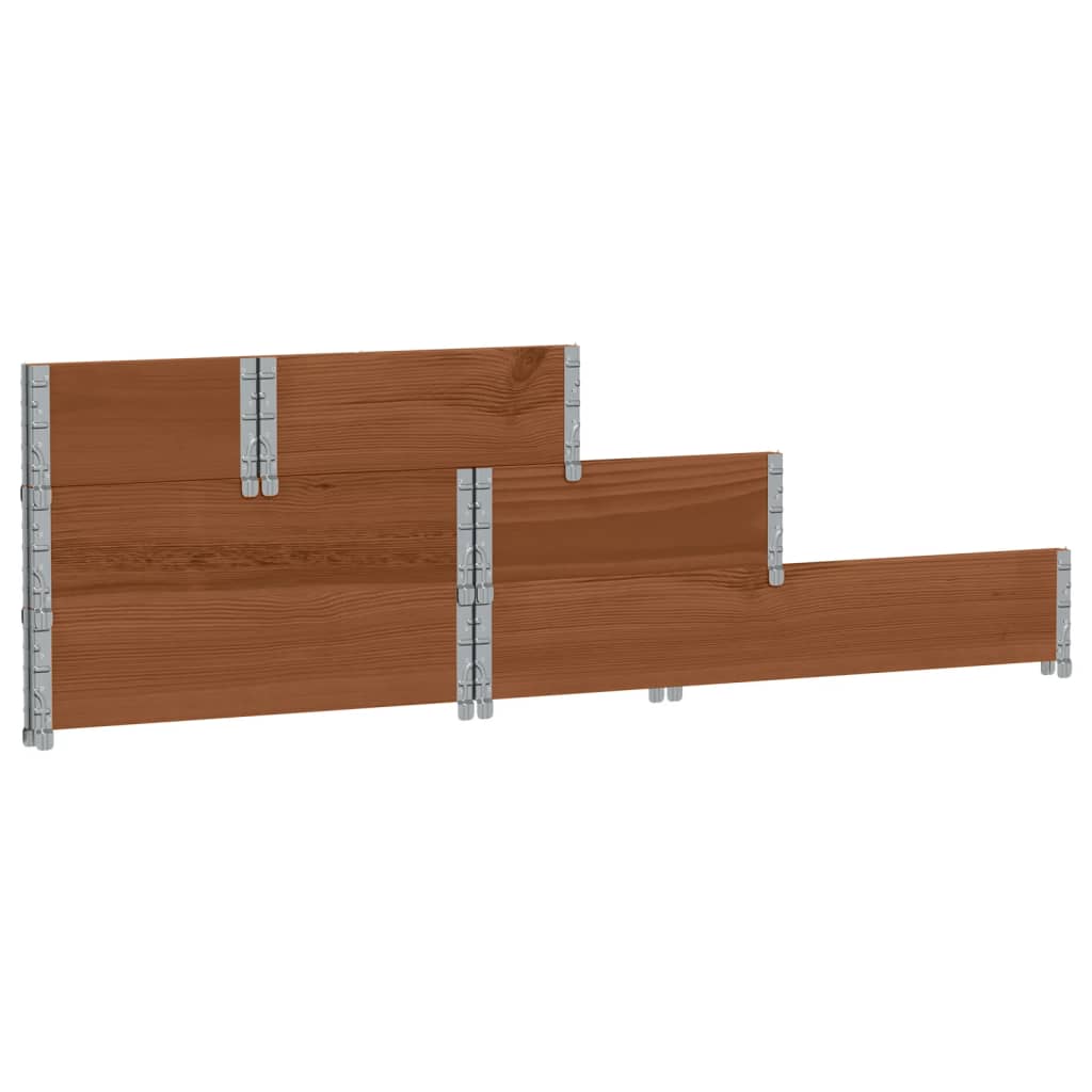 Fioriera Rialzata a 3 Livelli Marrone 120x80 cm Legno di Pino