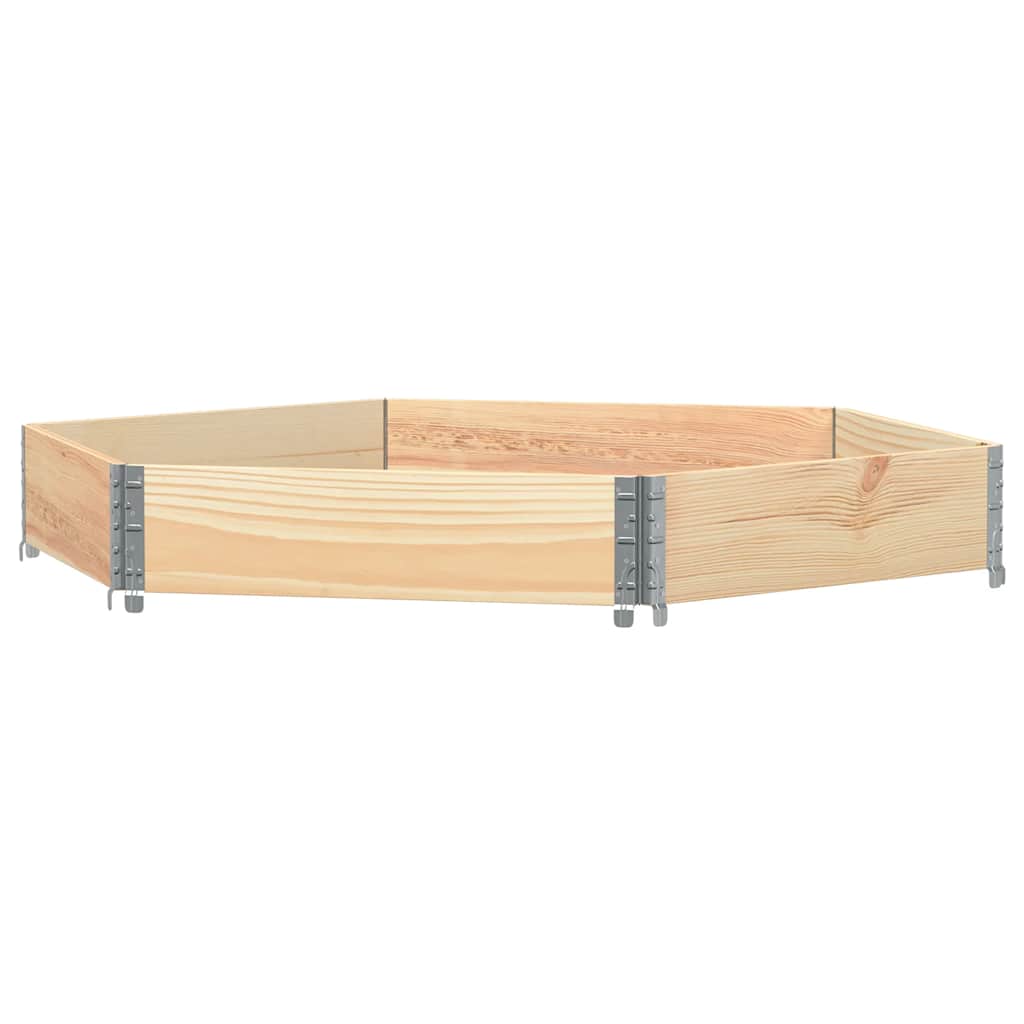 Fioriera Rialzata Esagonale 160x160cm Legno Massello di Pino